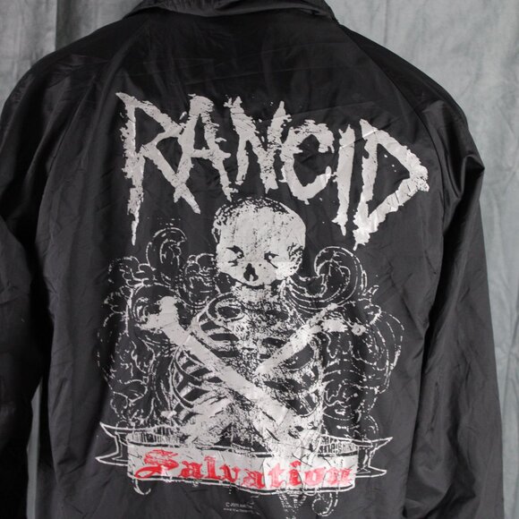 Rancid Windbreaker Jacket (Retro) - Skull Salvation Big Graphic - Men's Medium - Picture 3 of 10